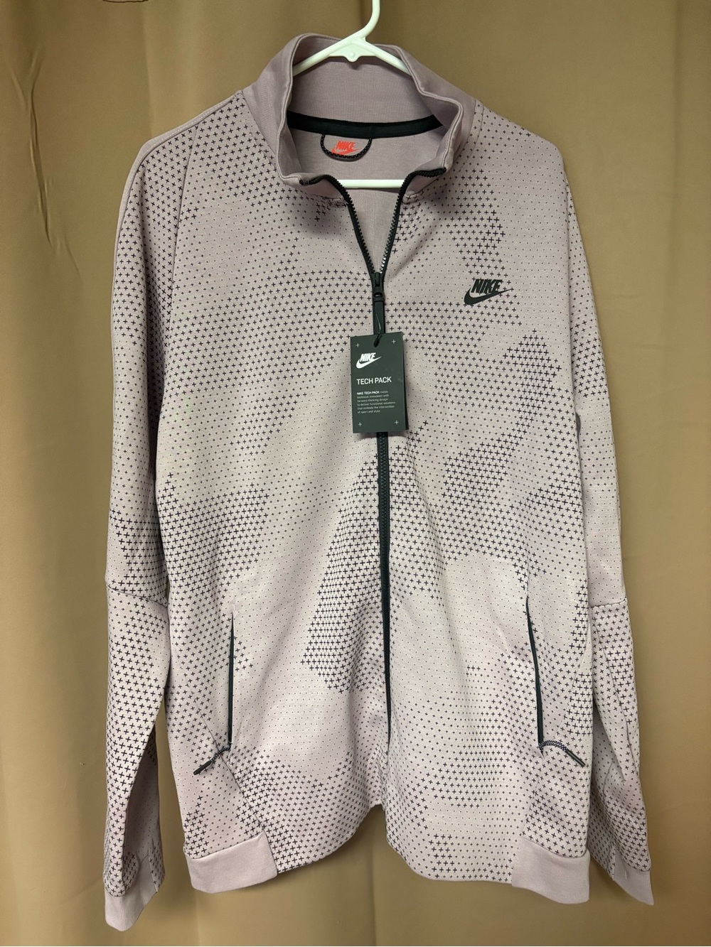 Nike Tech Pack Fleece Jacket Mens XLT Pink Oxford Full Zip 886172-694 NWT